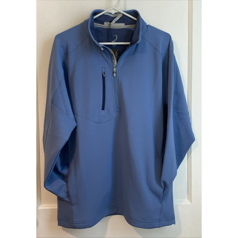 Zero Restriction Z500 Tour Series Mens Lg Peconic Blue Performance Golf 1/4 Zip